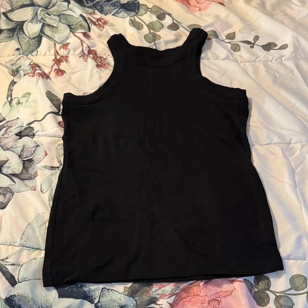 LOFT Black ribbed perfect tank